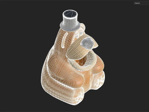 Bear Figurine 3D Model