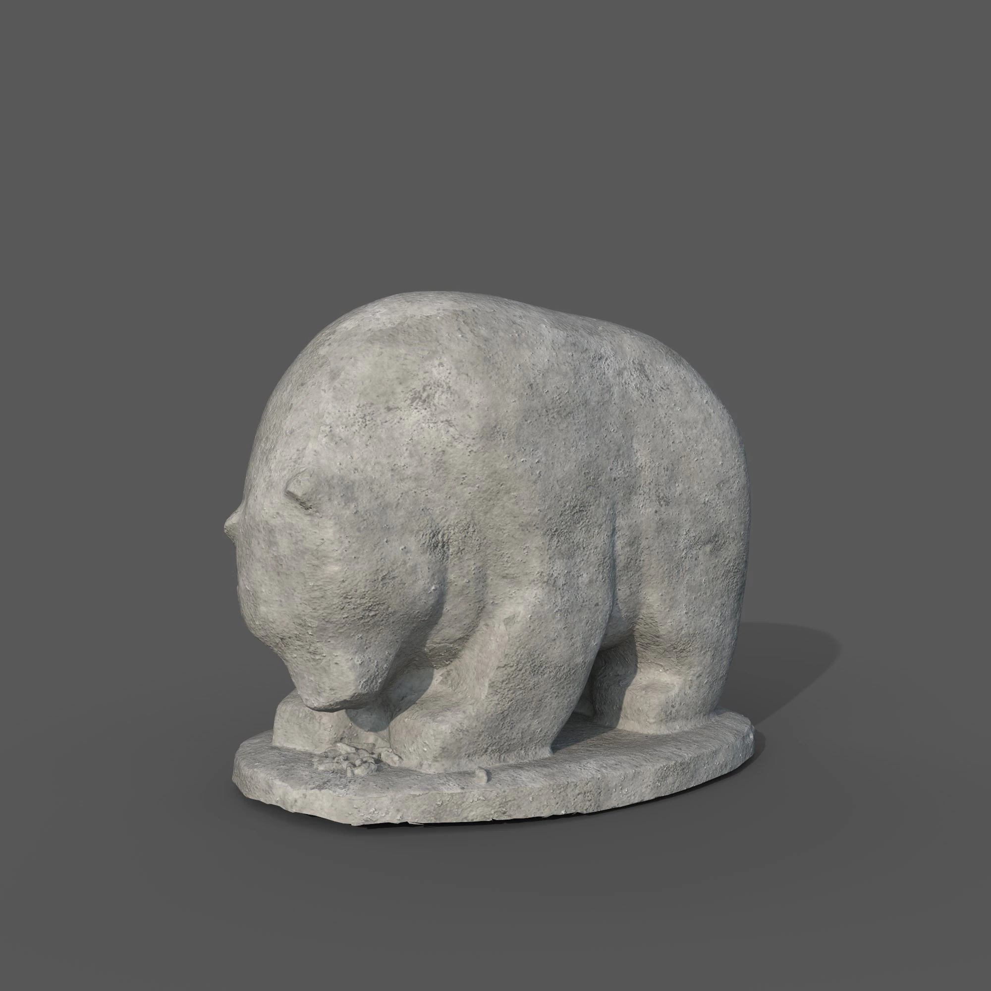 Bear Statue 3D Model .c4d .max .obj .3ds .fbx .stl .blend 