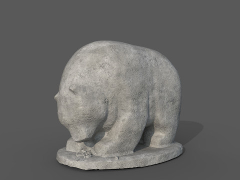 Bear Statue Modèle 3D