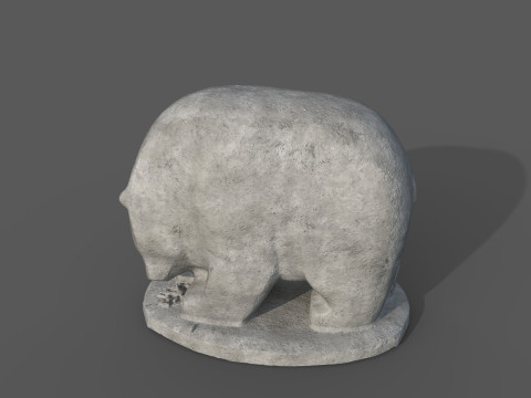 Bear Statue Modello 3D