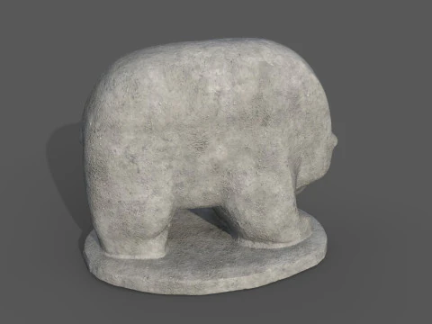Bear Statue 3D Model