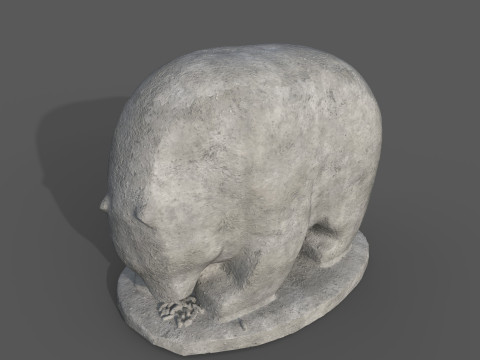Bear Statue Modello 3D