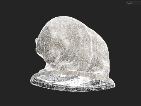 Bear Statue Modello 3D