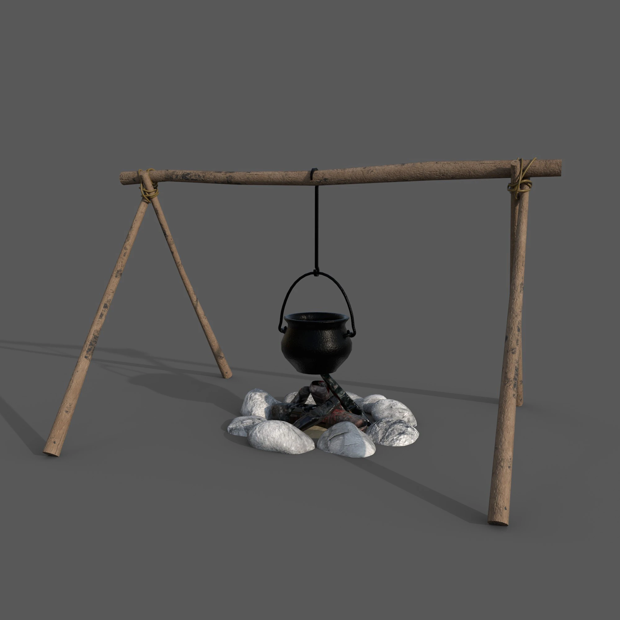 Campfire 3D Model .c4d .max .obj .3ds .fbx .stl .blend 