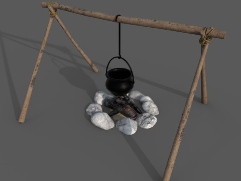 Campfire Model 3D