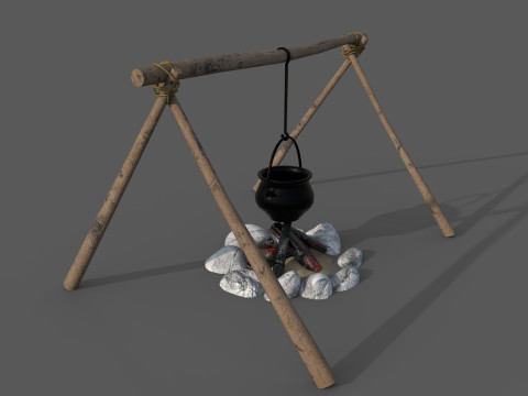 Campfire Model 3D