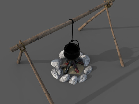 Campfire Model 3D