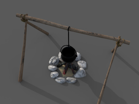 Campfire Model 3D