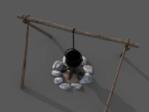 Campfire 3D Model