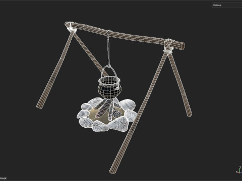 Campfire Model 3D