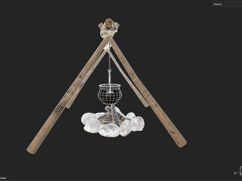 Campfire Model 3D