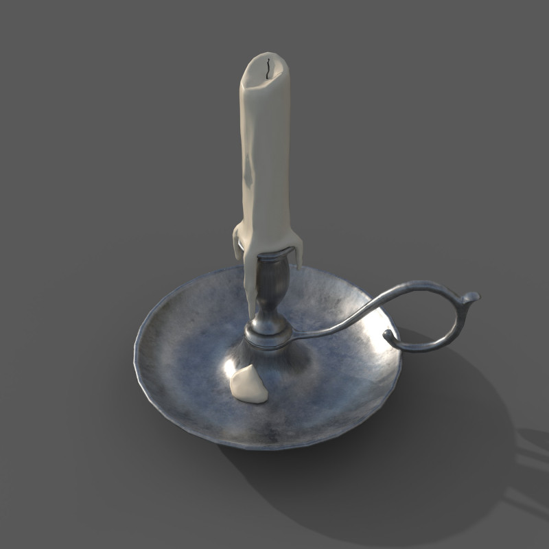 Candle 3D Model .c4d .max .obj .3ds .fbx .stl .blend 