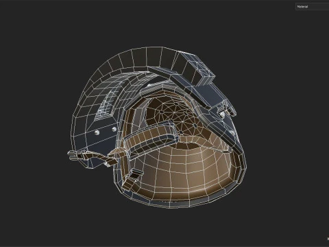 Combat Helmet 3D Model