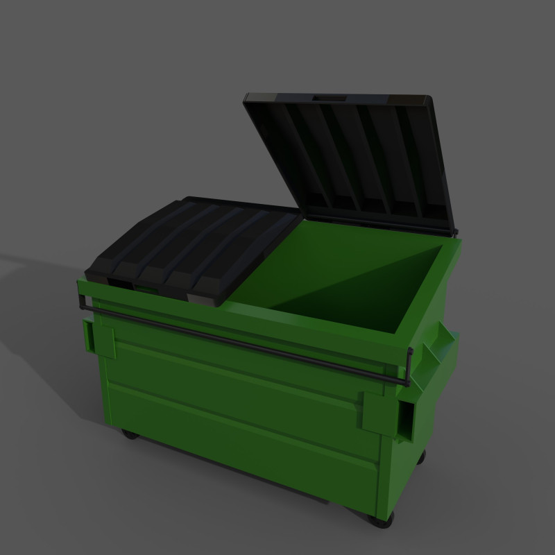 Dumpster Model 3D .c4d .max .obj .3ds .fbx .stl .blend 