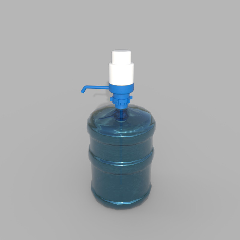 पानी की बोतल 3D मॉडल .c4d .max .obj .3ds .fbx .stl .blend 