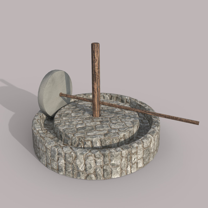 Grain Grinder 3D Model .c4d .max .obj .3ds .fbx .stl .blend 