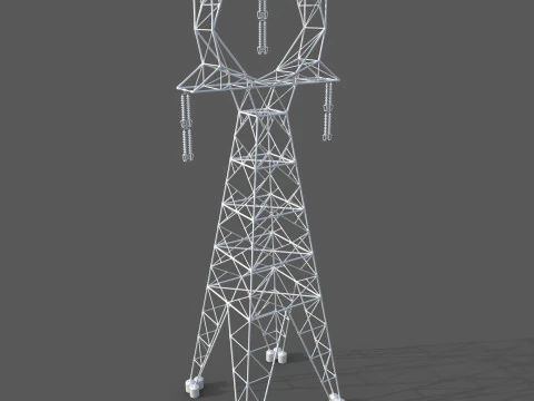 Wieża transmisji mocy Model 3D