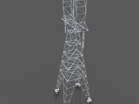 Power transmission tower 3D 模型