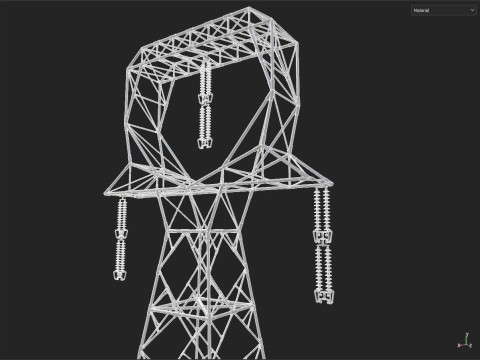 Power transmission tower 3D 模型