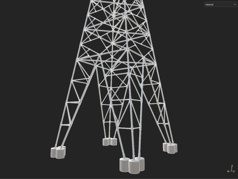 Power transmission tower 3D 模型
