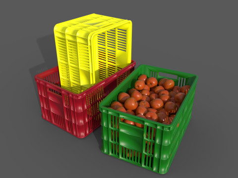 Apple basket 3D 모델