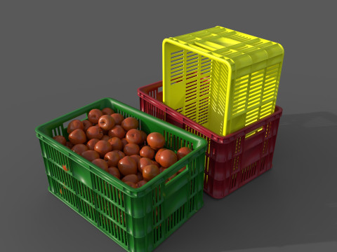 Apple basket 3D 模型
