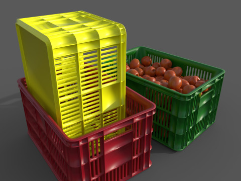 Apple basket 3D 模型