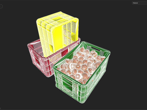 Apple basket 3D 模型