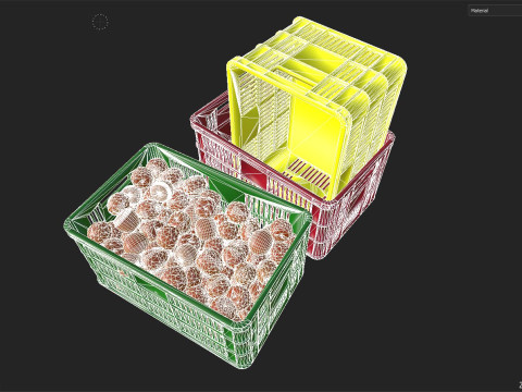 Apple basket 3D 模型
