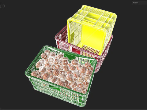 Apple basket 3D Model