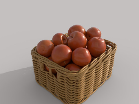 Apple Basket 3D 모델