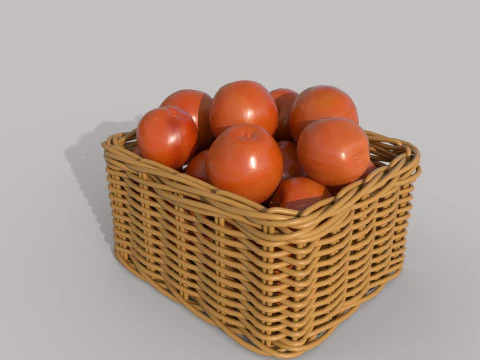 Apple Basket 3D Model