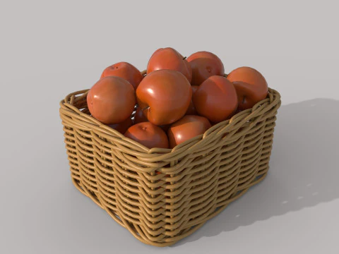 Apple Basket 3D Model