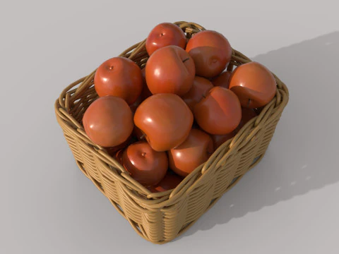 Apple Basket 3D Model