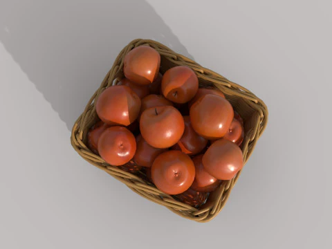 Apple Basket 3D Model