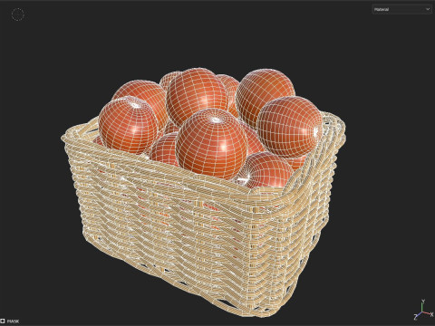 Apple Basket 3D मॉडल