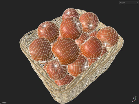 Apple Basket 3D Model