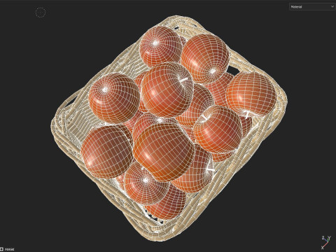 Apple Basket 3D मॉडल
