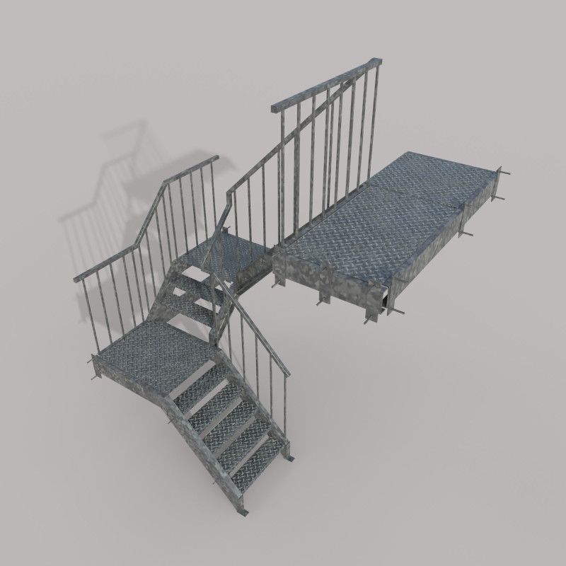 Factory Ladder 3D Модель .c4d .max .obj .3ds .fbx .stl .blend 
