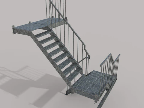 Factory Ladder 3D Model