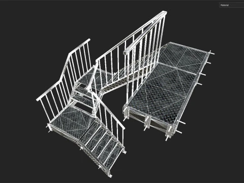 Factory Ladder 3D Model