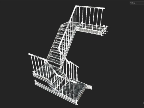 Factory Ladder 3D Model