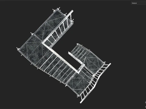 Factory Ladder 3D Model