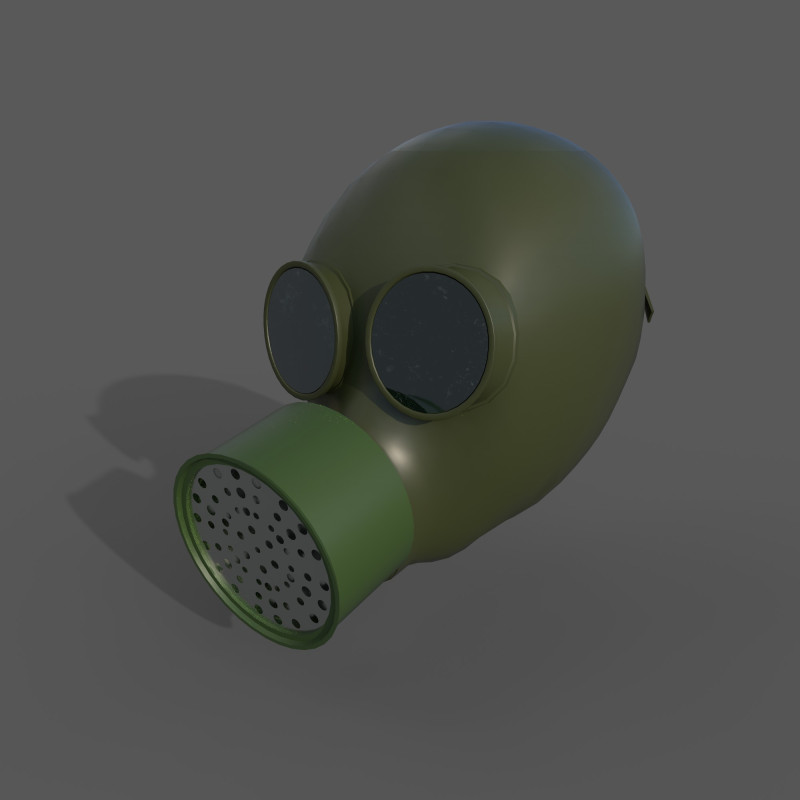 Gas Mask 3D 模型 .c4d .max .obj .3ds .fbx .stl .blend