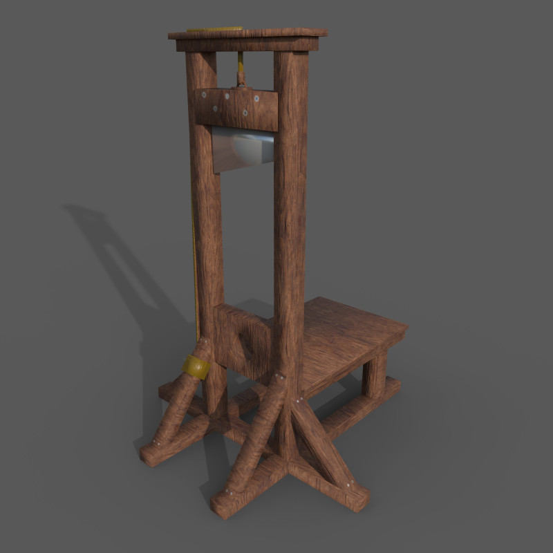 Guillotine Model 3D .c4d .max .obj .3ds .fbx .stl .blend 