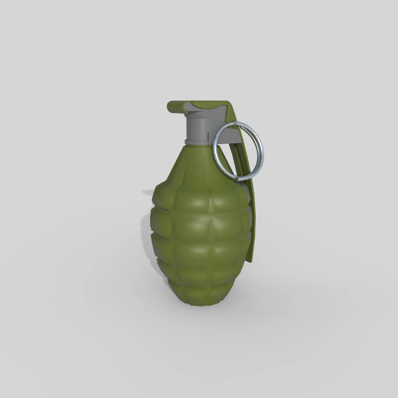 Grenade 3D Model .c4d .max .obj .3ds .fbx .stl .blend 