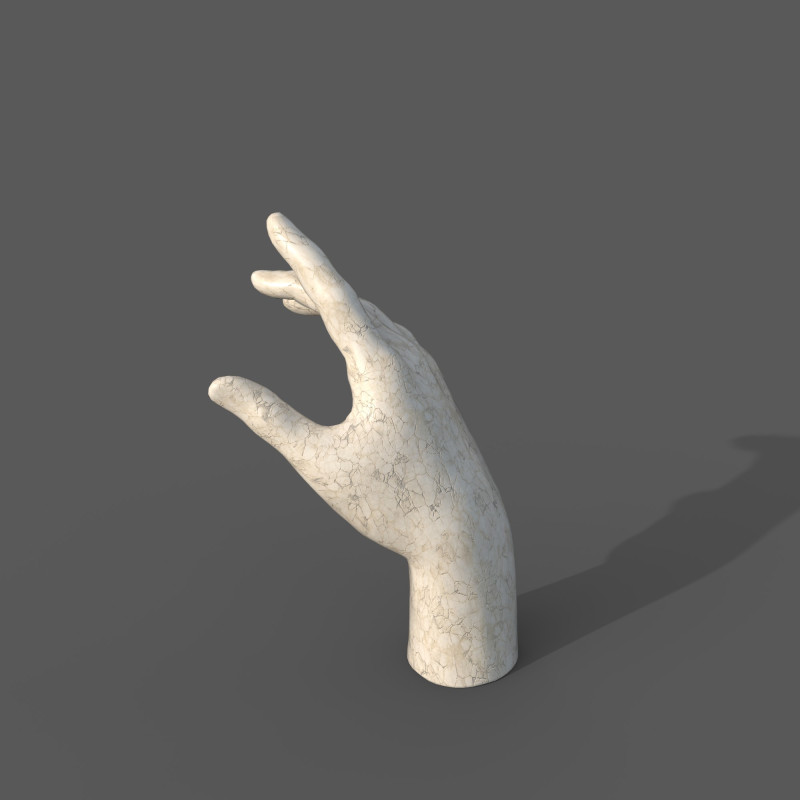 Hand sculpture Model 3D .c4d .max .obj .3ds .fbx .stl .blend 
