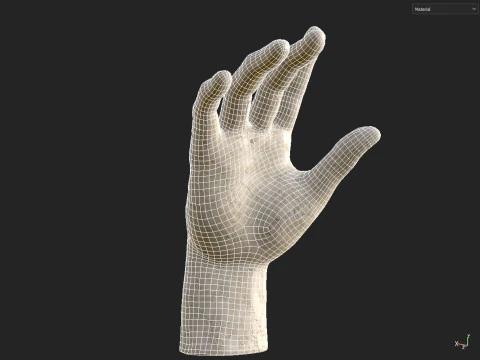 Escultura de m&atilde;o Modelo 3D