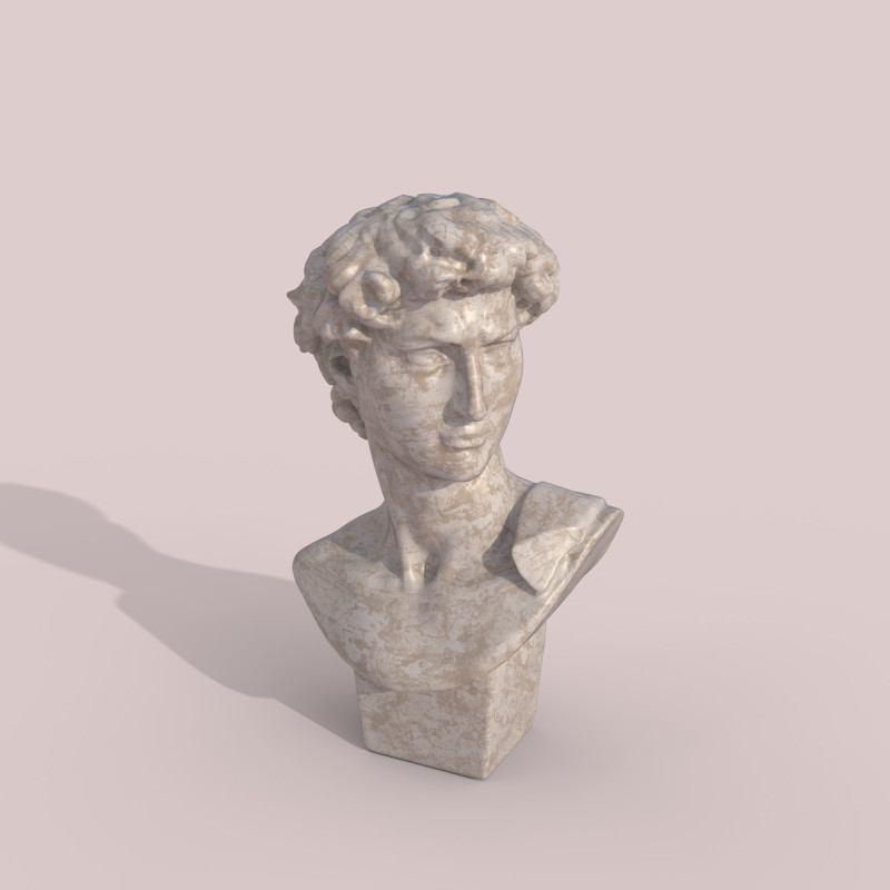 Bust sculpture 3D Model .c4d .max .obj .3ds .fbx .stl .blend 