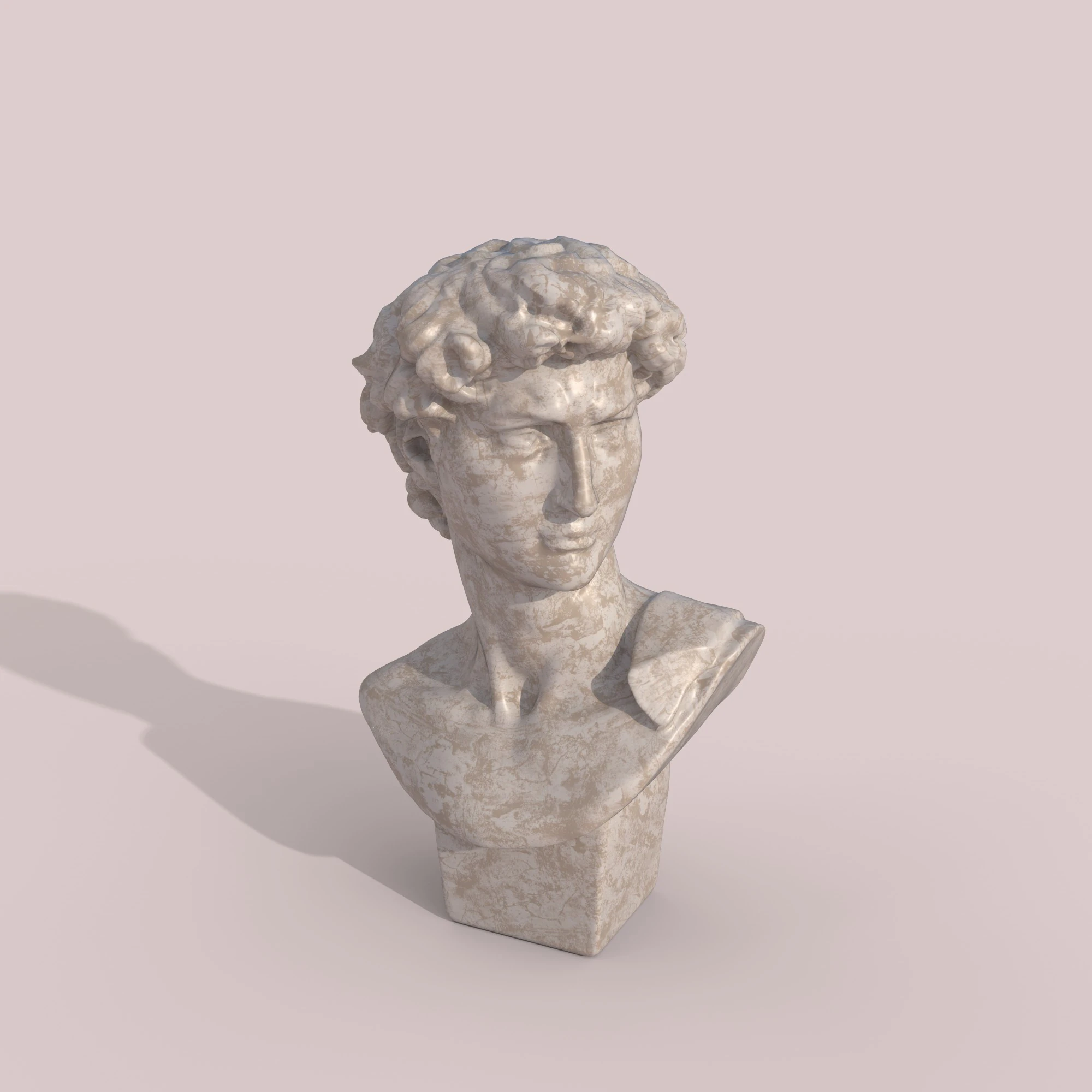 Bust sculpture 3D Model .c4d .max .obj .3ds .fbx .stl .blend 